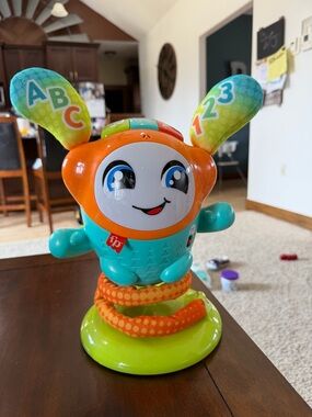 Fisher-Price Bright Orange and Teal Learning Bunny Toy